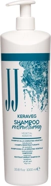 Відновлювальний шампунь з кератином JJ's Keraveg Restructuring Shampoo, 350 мл - 2