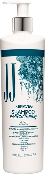 Відновлювальний шампунь з кератином JJ's Keraveg Restructuring Shampoo, 350 мл
