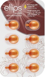 Вітаміни для волосся Здоров'я волосся з женьшенем та медовою олією Ellips Hair Vitamin Hair Vitality With Ginseng & Honey Oil, 8 шт