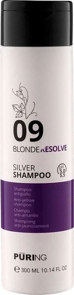 Шампунь для нейтралізації жовтих відтінків Puring 09 Blonderesolve Silver Shampoo, 300 мл