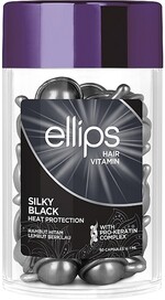 Вітаміни для волосся Шовкова ніч з Про-Кератиновим Комплексом Ellips Hair Vitamin Silky Black With Pro-Keratin Complex, 50 шт