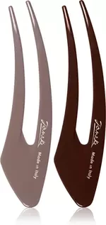 Janeke Hair Clip beige- gray, Заколки для волосся  large 14,5см 2шт