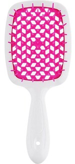 Гребінець для волосся Janeke Superbrush the Original Small (білий з рожевим)
