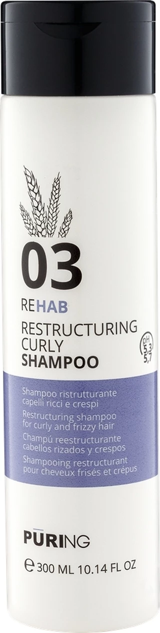 Реструктуруючий шампунь для кучерявого волосся Puring 03 Rehab Restructuring Curly Shampoo, 300 мл