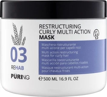 Реструктуруюча мультиактивна маска для кучерявого волосся Puring 03 Rehab Restructuring Curly Multi Action Mask, 250 мл