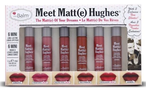 Набір рідких матових помад The ​​Balm Meet Hughes Mini Kit 12, 7.2 мл