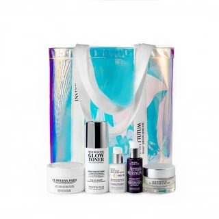 Набір - Instytutum "Тонер Resurfasing Glow Toner + пілінг-пади Flawless Pads + антивіковий крем Xceptional Flawless Cream + сироватка Anti-wrinkle Brightening Cerum + сироватка Anti-aging X-Strength Retinol Serum"