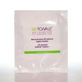 Зволожувальна 3D-маска, гідро-плюс (маска - серветка) Biotonale 3D Mask SoftCell Hydra+, 1 шт