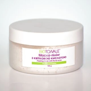 Маска-пілінг з квітковою кислотою, банка Biotonale Peeling mask with floral ocid, 100 г