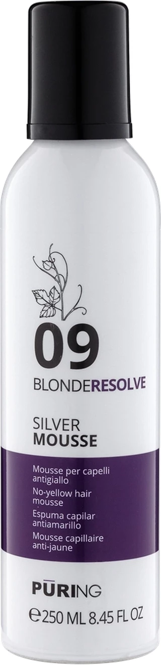 Мус антижовтий для світлого волосся Puring 09 Blonderesolve Silver Mousse, 250 мл