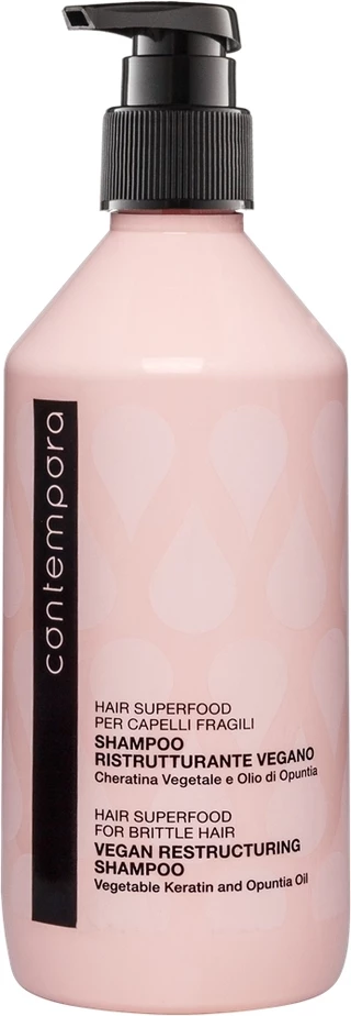 Шампунь реструктуруючий Contempora Hair Superfood Vegan Restructuring Shampoo, 500 мл