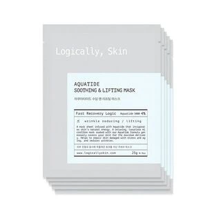 Зволожувальна тканинна маска для клітинного оновлення Logically, Skin Aquatide Soothing &amp; Lifting Mask, Набір, 25 г * 5 шт