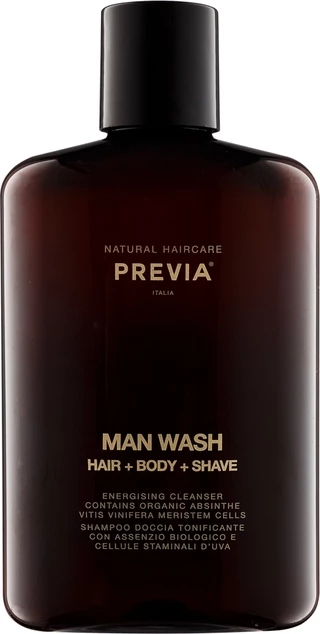 Ванна для тіла та волосся чоловіків Previa Man Wash Hair+Body+Shave, 250 мл