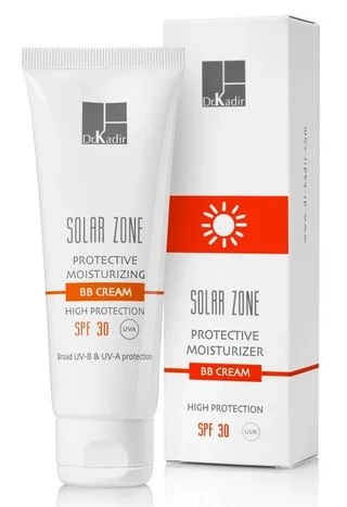 Сонцезахисний зволожуючий ВВ крем з тоном Dr.Kadir Solar Zone Protective Moisturizing ВВ Сream SPF 30+, 75 мл