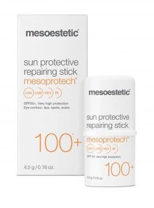 Відновлюючий сонцезахисний стик для чутливих зон Mesoestetic Mesoprotech Sun Protective Repairing Stick SPF 100+, 4,5 грам