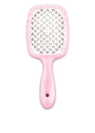 Гребінець для волосся Janeke Superbrush the Original (світло рожевий з білим)