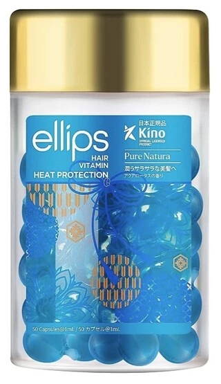 Вітаміни для волосся "Сила лотосу" Ellips Hair Vitamin Heat Protection, 50 шт
