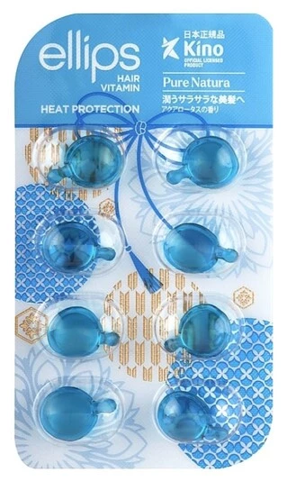 Вітаміни для волосся "Сила лотосу" Ellips Hair Vitamin Heat Protection, 8 шт