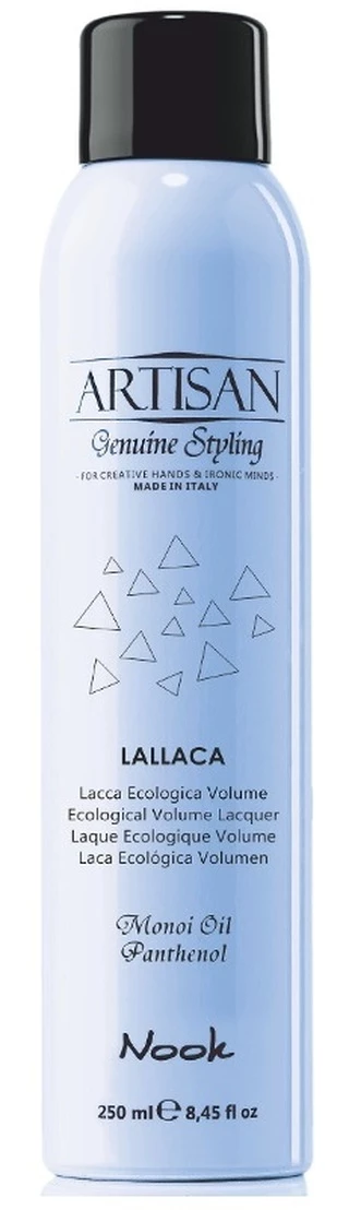 Еколак для об'єму сильної фіксації Nook Artisan Lallaca Ecological Volume Lacquer, 250 мл