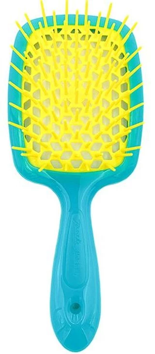 Гребінець для волосся Janeke Superbrush the Original (бірюзово-жовтий)