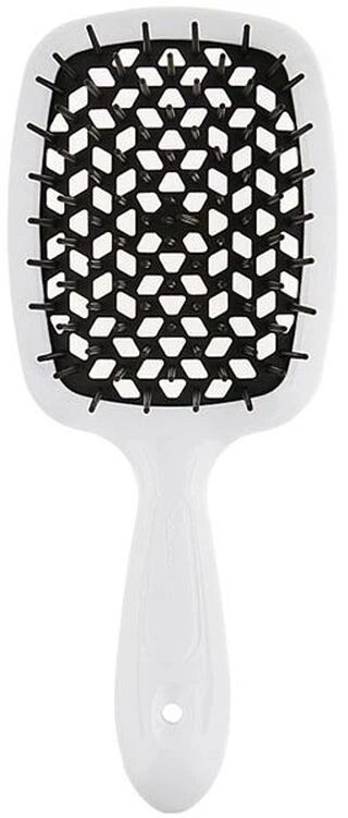 Гребінець для волосся Janeke Superbrush the Original (білий із чорним)