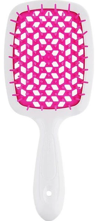 Гребінець для волосся Janeke Superbrush the Original (білий з фіолетовим)