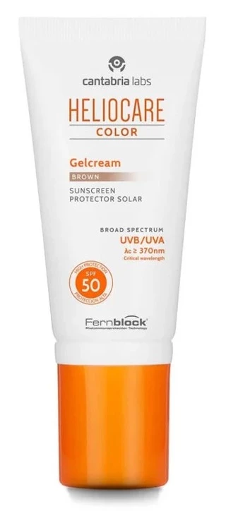Тональний сонцезахисний гель-крем для нормальної та сухої шкіри Cantabria Heliocare Color Gelcream SPF 50 Brown, 50 мл