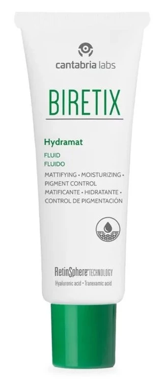 Зволожуючий флюїд проти постакне пігментації Cantabria Biretix Hydramat Fluid, 50 мл