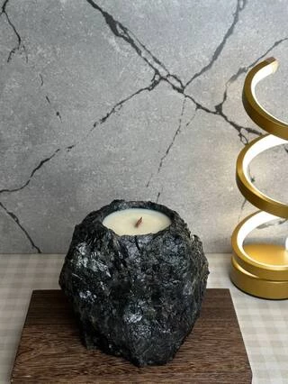 Свічка з каменю Лабрадорит "Black Sage" | Mar Mar