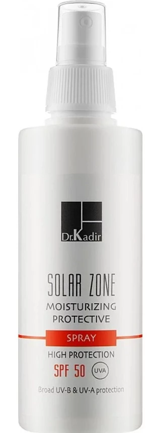 Сонцезахисний зволожуючий спрей Dr.Kadir Solar Zone Moisturizing Protective Spray SPF 50+, 125 мл