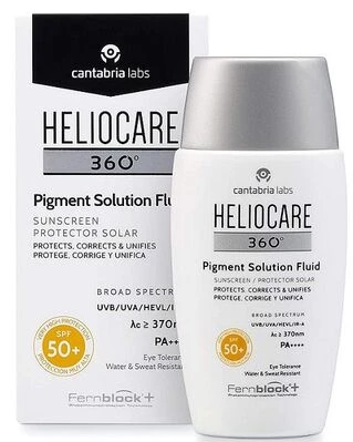 Сонцезахисний флюїд для шкіри з пігментацією Cantabria Heliocare 360 ​​Pigment Solution Fluid SPF50+, 50 мл
