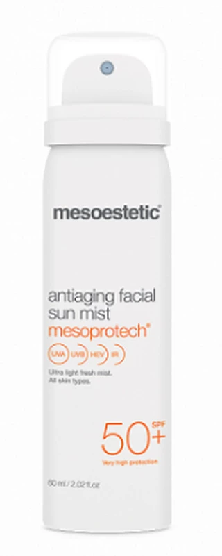 Сонцезахисний спрей для обличчя з антивіковим ефектом Mesoestetic AntiAging Facial Sun Mist SPF 50, 60 мл